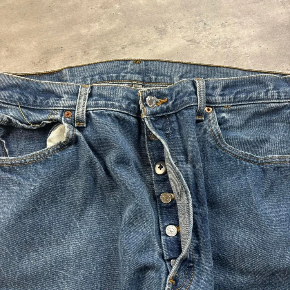 Levi's 501XX Jeans Mens 34x30 Blue Vintage 90s Button Fly Straight Leg